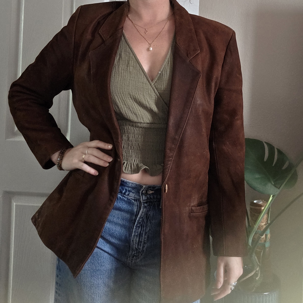 Remy Vintage 70s Brown Leather Jacket